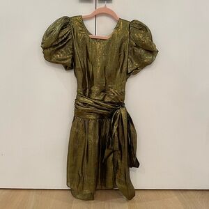 LoveShackFancy Gold Dress
